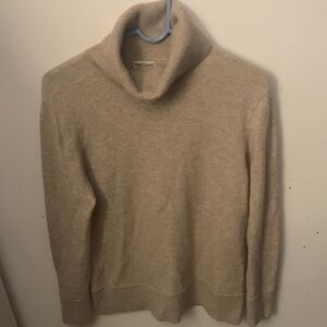 John Varvatos Cream Turtleneck Sweater for Men